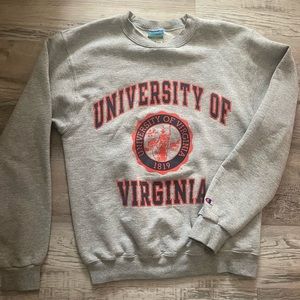 University of Virginia Crewneck Grey Champion Size Small